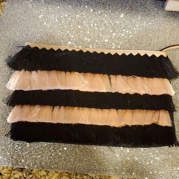 STELLA & DOT "Eloise" Clutch - Pink/Black - Picture 1 of 5
